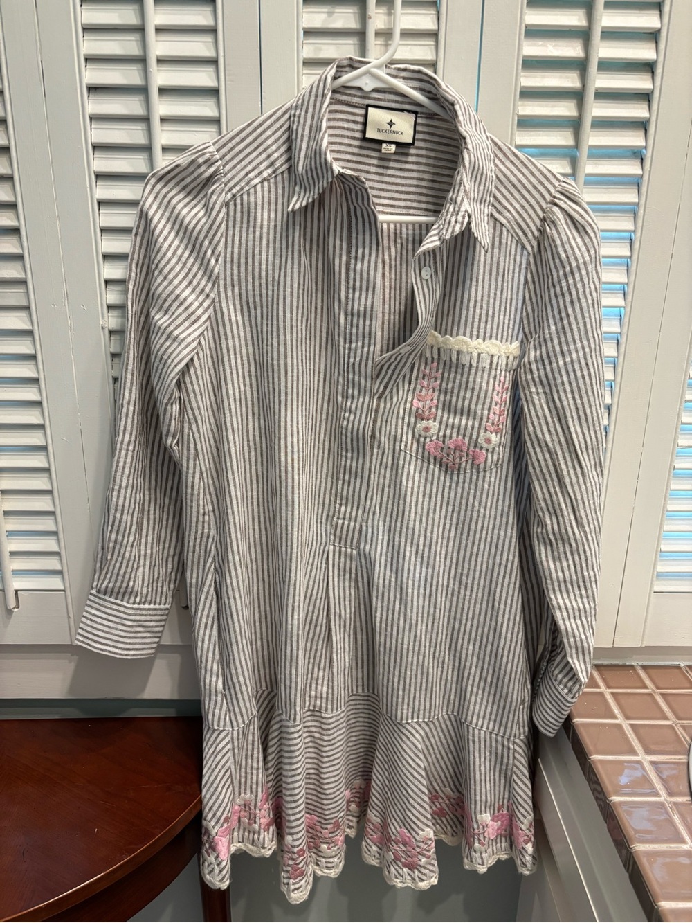 Tuckernuck Callahan Dress with floral embroidery